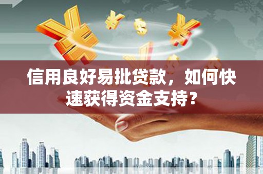 七美信用良好易批贷款，如何快速获得资金支持？