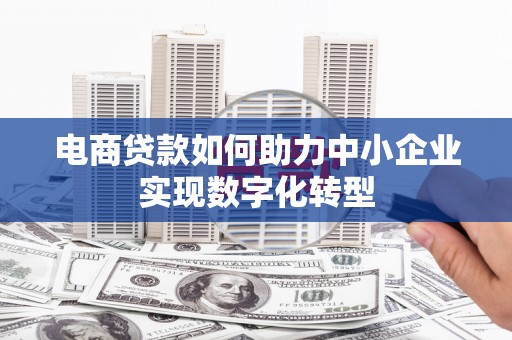 七美电商贷款如何助力中小企业实现数字化转型