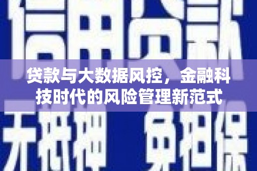 七美贷款与大数据风控，金融科技时代的风险管理新范式