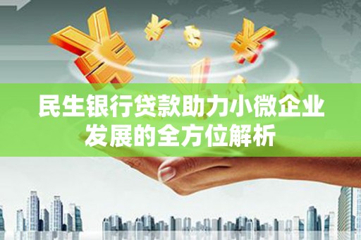 七美民生银行贷款助力小微企业发展的全方位解析