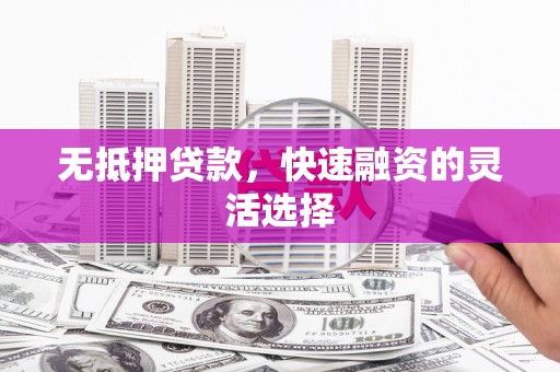 七美无抵押贷款，快速融资的灵活选择