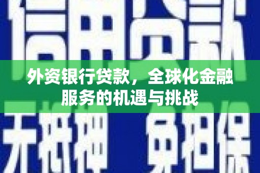 七美外资银行贷款，全球化金融服务的机遇与挑战