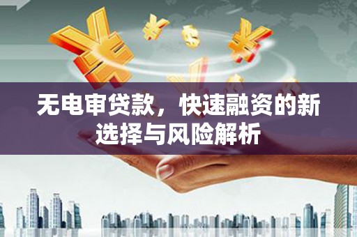 七美无电审贷款，快速融资的新选择与风险解析