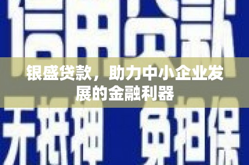 七美银盛贷款，助力中小企业发展的金融利器