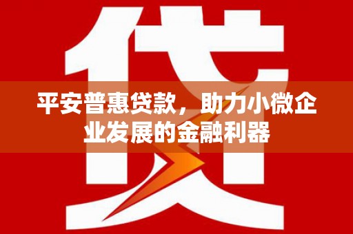 七美平安普惠贷款，助力小微企业发展的金融利器