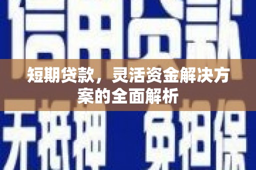 七美短期贷款，灵活资金解决方案的全面解析